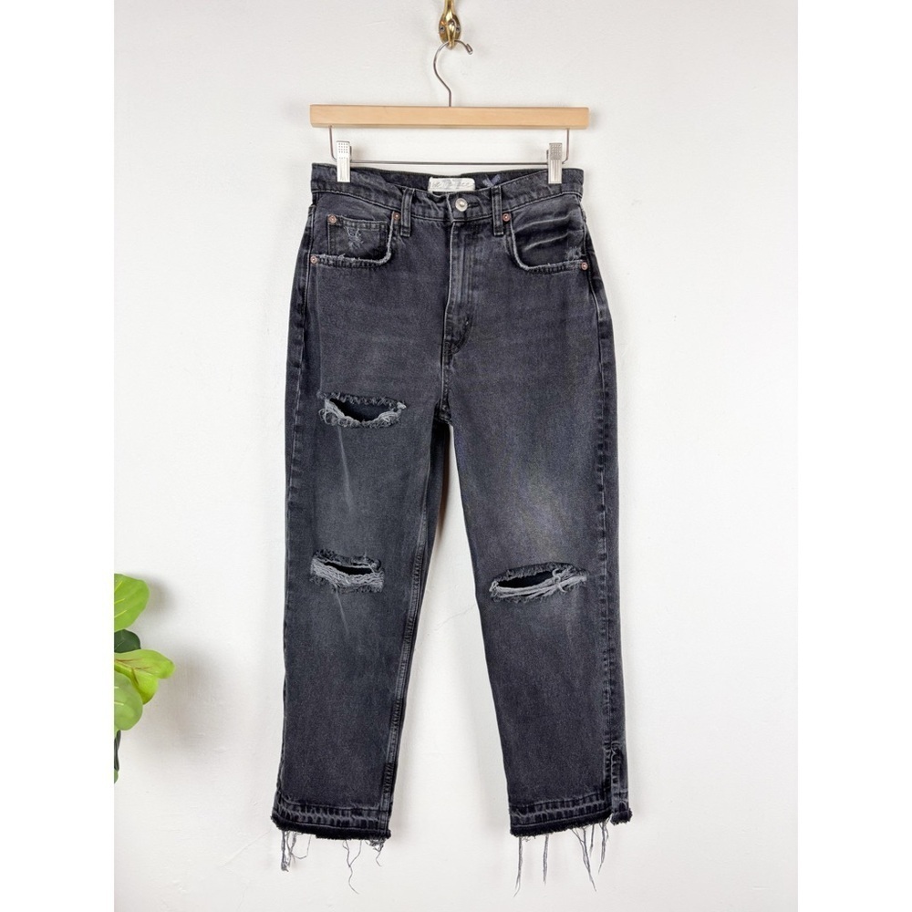 We The Free Black Ripped Distressed High Waist Jeans Sz 27